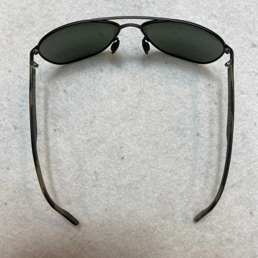 Maui Jim MJ0728S 001 Castles Sunglasses Mens XL Black Polarized Aviator